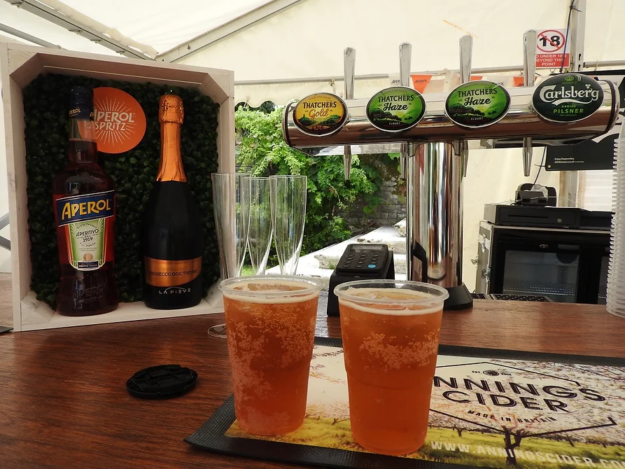Bar For Music By The Lake Aperol Spritz, Thatchers And Carlsberg